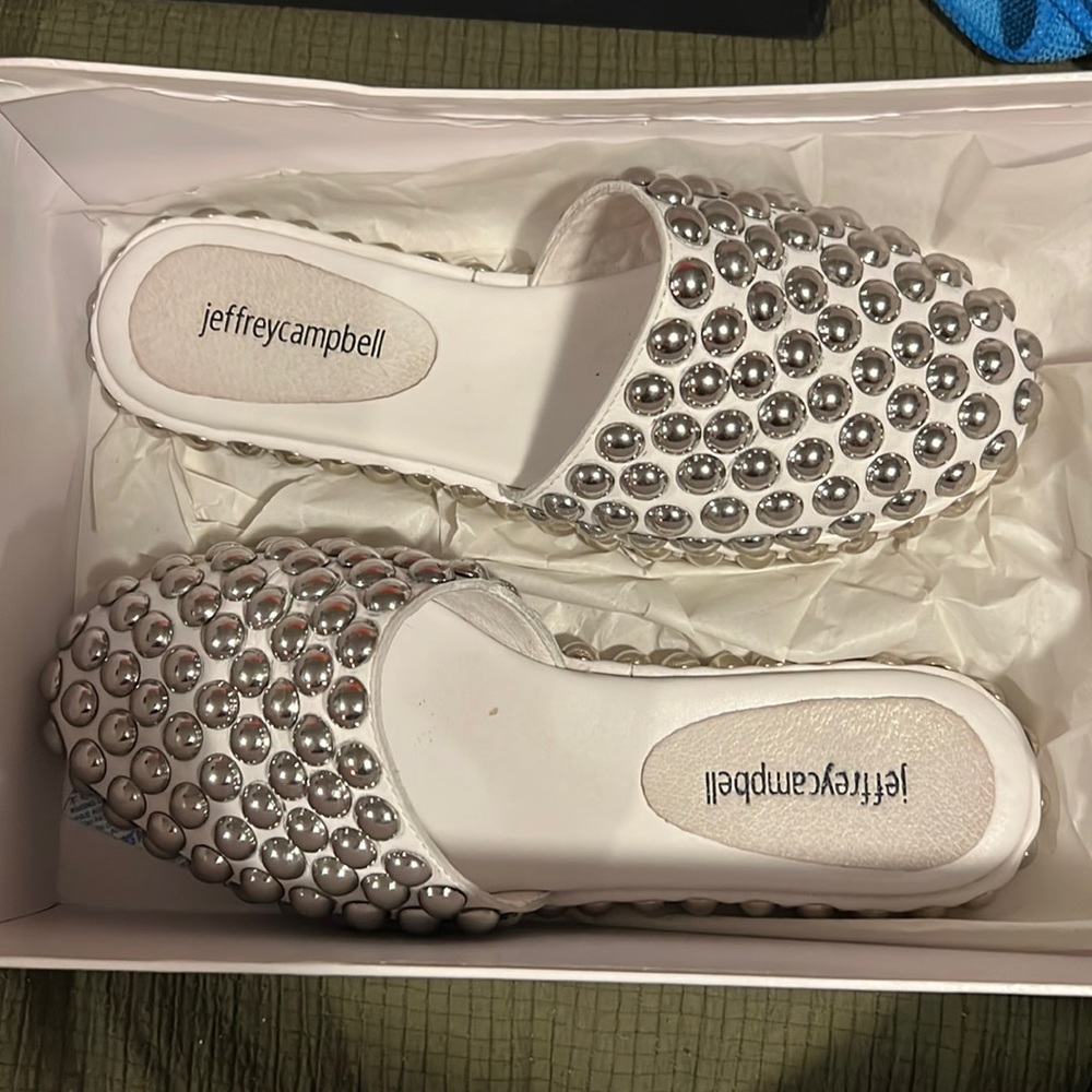 Jeffrey Campbell slip on mules